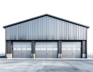 Minimalist Industrial Building Front PNG