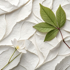White paper texture background with natural folds and shadows