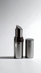 Metallic lipstick tube, studio shot