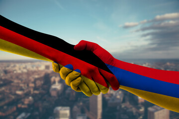 Shaking hands Germany and_Armenia