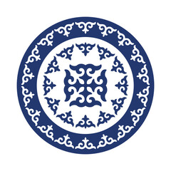 Kyrgyz Circular Ornament for a Carpet design illustration