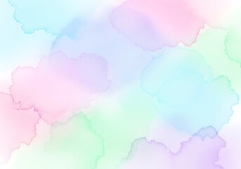 Obraz premium Soft Watercolor Pastel Hues Blending Seamlessly into Dreamy Background