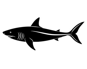 Shark underwater silhouette illustration