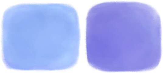 水色と青色の水彩で描かれた正方形のやわらかいブラシテクスチャ