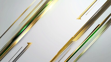 Abstract gold and green geometric background