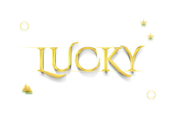 Lucky transparent 3d text style