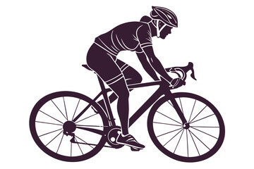 Naklejka premium Cyclist silhouette – high quality race bicyclist isolated on transparent background