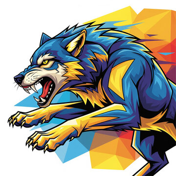wolf head vector