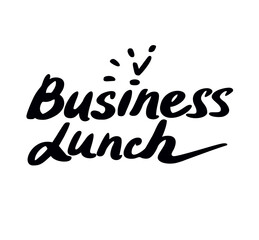 Business lunch lettering