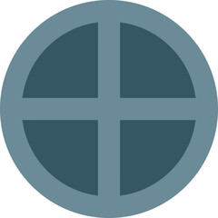 Abstract geometric shape with vibrant colors isolated on white background