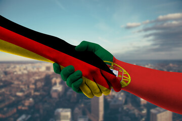 Shaking hands Germany and_Portugal