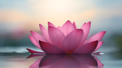 Lotus flower decorative sculpture isolated on white background in modern minimal stylish design
