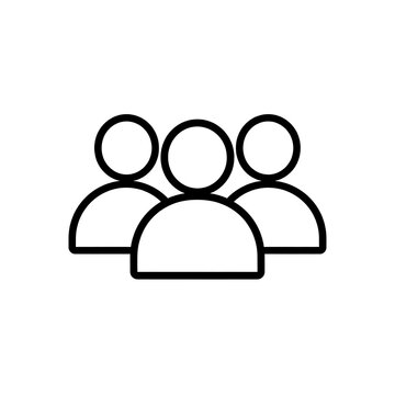 Three simple user icons