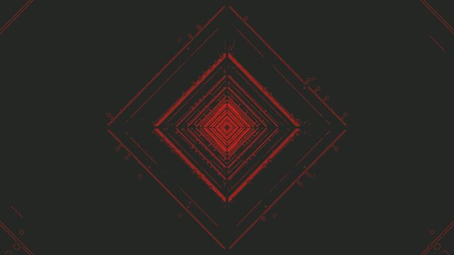 AI-generated abstract showing layered red diamond shapes forming a glowing tunnel on a dark backdrop