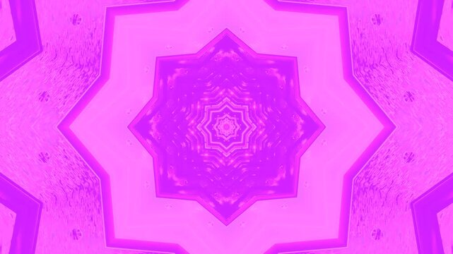 An AI-generated abstract kaleidoscopic star pattern glowing in magenta with soft lighting and depth