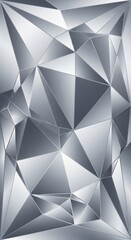 Silver Diamond Facets Abstract Geometric Background Luxury Precious Stone Vector Illustration