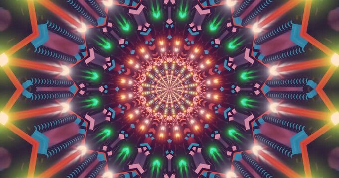 AI-generated abstract showcasing symmetrical, intricate shapes illuminated by radiant golden hues