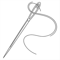 needle and thread isolated