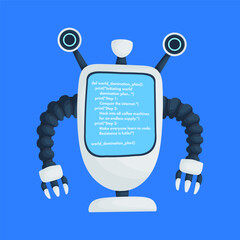 Cybernetic Scheme, Phase One Programming Animated Robot for Global Conquest.