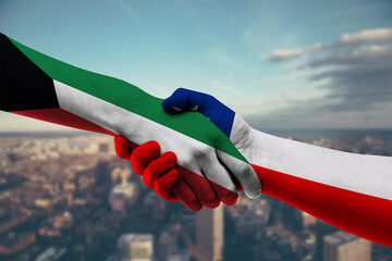 Shaking hands Kuwait and_Chile