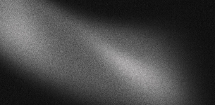 Abstract monochrome gradient background, white neutral black and grey grainy noise texture backdrop web banner poster header design