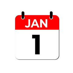 January 1 Day Calendar Vector illustration | January day Calendar Page