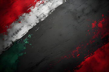 Mexican Independence Day celebration abstract background in national flag colours with flowers.