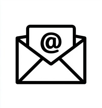 Envelope with an email symbol represents digital communication and messaging in a modern context Generative AI