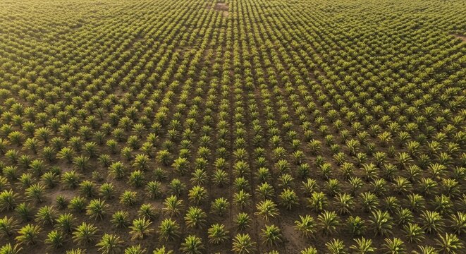 Al Qassim date palm farms aerial view