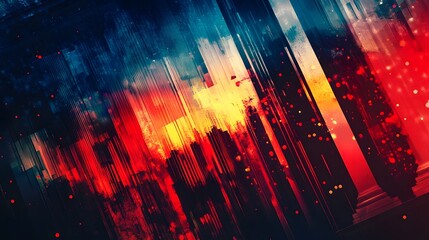 Dazzling Abstract Swirls of Colorful Neon Lights and Radiant Beams in Motion
