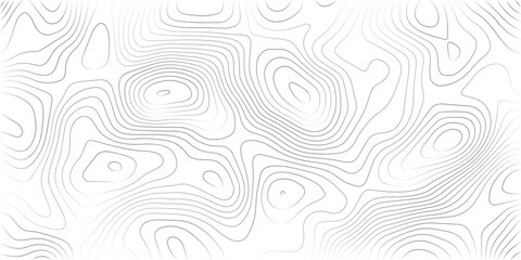 Abstract white background map with topographic elevation contour lines and wavy geographic mapping paper style texture
