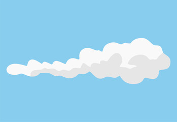 Flat vector illustration of the sun partially covered by clouds on an orange sky background. Simple weather icon design for forecast apps, climate graphics, and educational materials