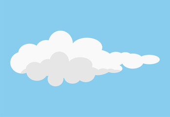 Flat vector illustration of the sun partially covered by clouds on an orange sky background. Simple weather icon design for forecast apps, climate graphics, and educational materials
