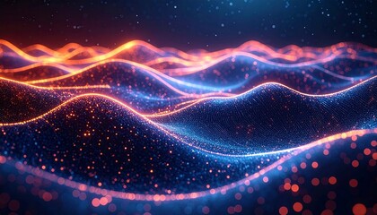 Obraz premium Abstract Glowing Waves