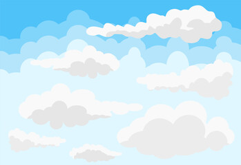 Flat vector illustration of the sun partially covered by clouds on an orange sky background. Simple weather icon design for forecast apps, climate graphics, and educational materials