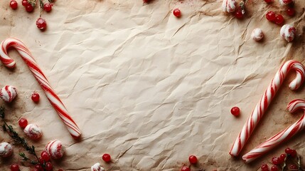Festive Christmas Holiday on Vintage Textured Background with Copy Space