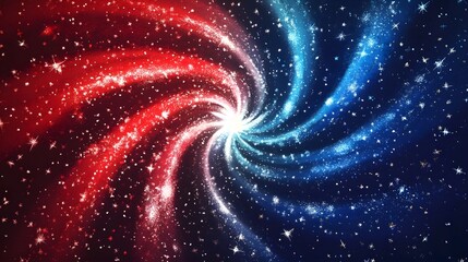 Mesmerizing Cosmic Swirl of Vibrant Galactic Vortex in the Deep Space