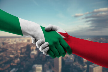 Shaking hands Nigeria and_Bahrain