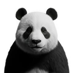 Fototapeta premium Cute panda face isolated on transparent background