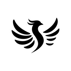 Phoenix Bird Abstract Logo Design