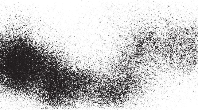 Abstract Grunge Texture Overlay Old Canvas Scratch and Distress Effects, Grain Noise Background Vector | Gradient Dust Dots Grunge Texture with Transparent Overlay