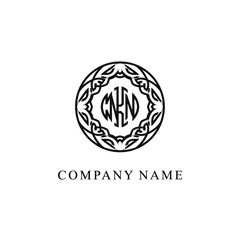 Obraz premium Elegant Circular Monogram Logo Design with Intricate Details and Company Name.