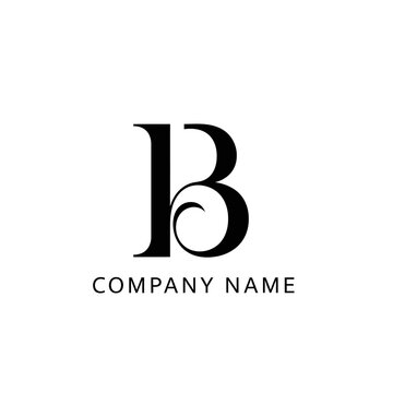 Elegant monogram logo design featuring letter B.