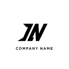Obraz premium Modern initial JN letter logo design for company branding.