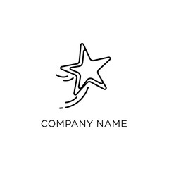 Obraz premium Simple and elegant star logo design for a company representing success and achievement.