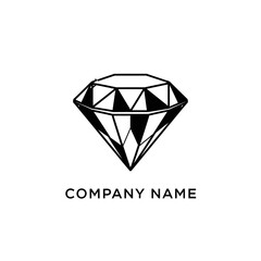 Fototapeta premium Simple Elegant Diamond Gemstone Logo Design.