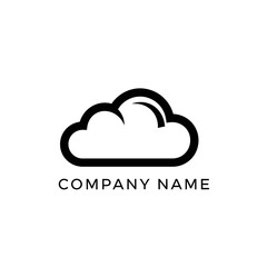 Fototapeta premium Simple Cloud Logo Design For Company Name.