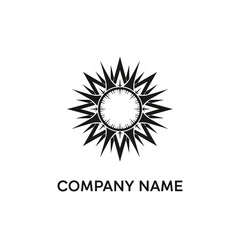 Fototapeta premium Stylized Sunburst Design with Sharp Rays and Central Circle.