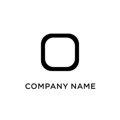 Naklejka premium Simple Rounded Square Logo Design.