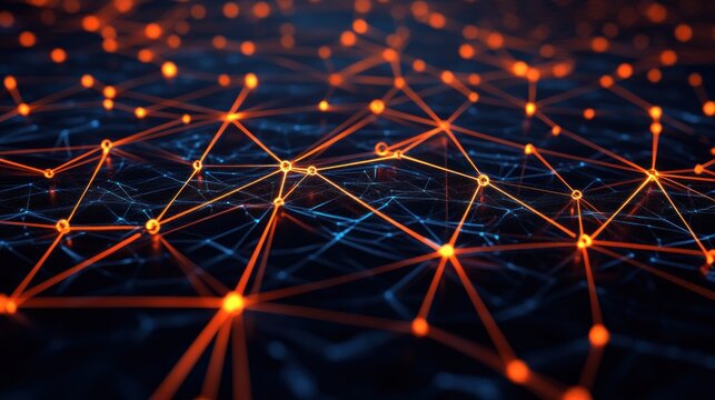 Abstract digital network nodes and connections